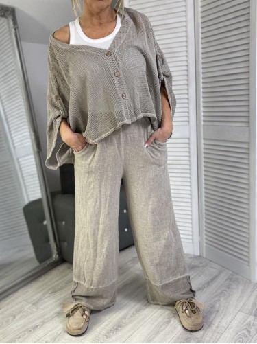 KOMPLET T.STONES SIATKA BEIGE