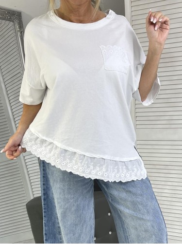 BLUZKA MUMU KORONKA WHITE