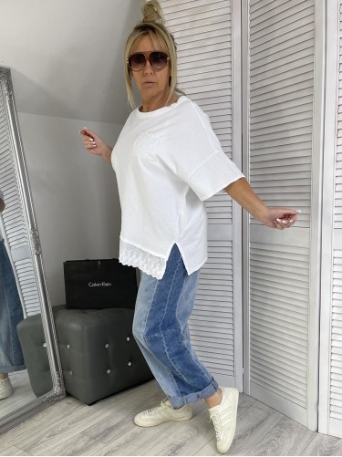 BLUZKA MUMU KORONKA WHITE