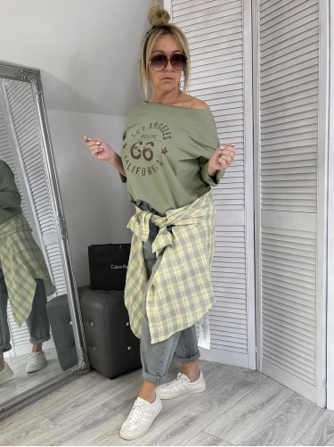 KOSZULA KRATKA LANLAN YELLOW