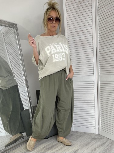 SPODNIE ITALY PUMPY KHAKI