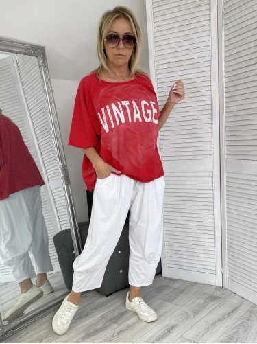 BLUZKA DEKATYZ VINTAGE RED