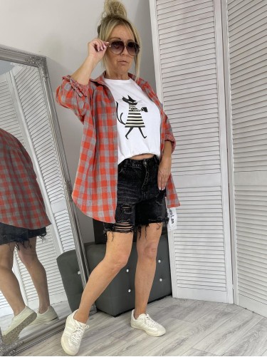SZORTY PRZETARCIA JEANS BLACK