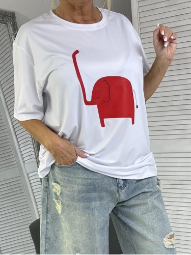 T-SHIRT ELEPHANT WHITE