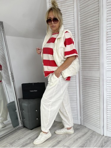 BLUZKA MUMU PASKI RED&MASŁO