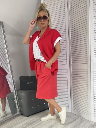 SZORTY BERMUDY LUX LUNA RED