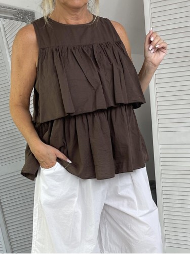 BLUZKA ITALY FALBANA BRONZE