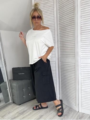 BLUZKA LASER MINIMAL KRÓTKI WHITE