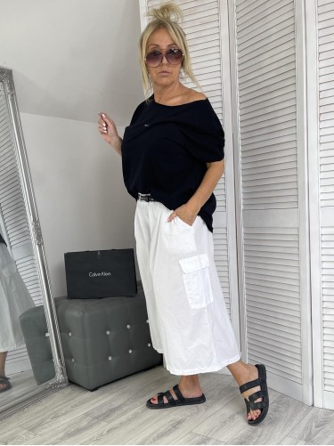 BLUZKA LASER MINIMAL KRÓTKI BLACK