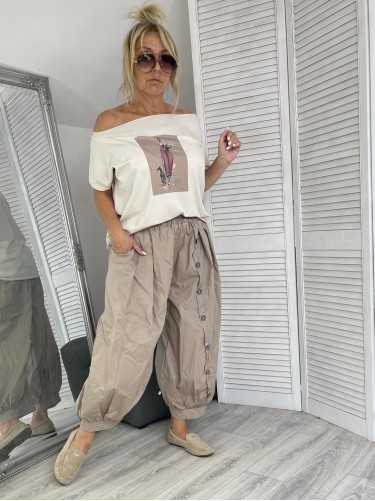 SPODNIE ITALY LULU FIRENZE MOCCA