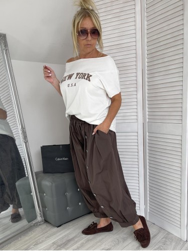 BLUZKA LASER NEW YORK KRÓTKI WHITE