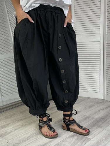 SPODNIE ITALY LULU FIRENZE BLACK