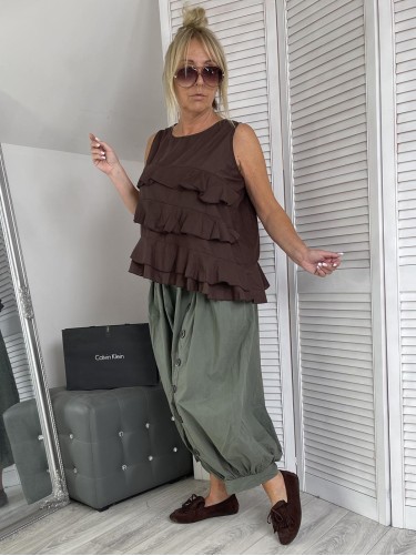SPODNIE ITALY LULU FIRENZE KHAKI