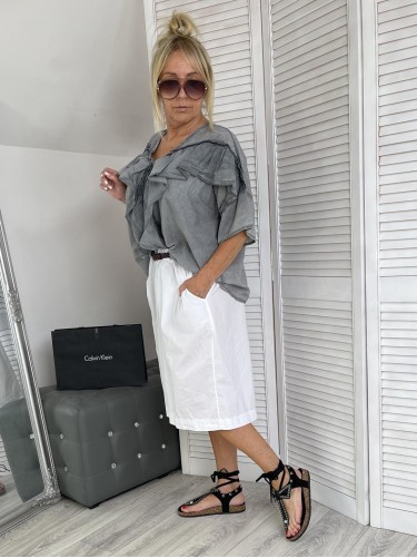 BLUZKA MUJEA FALBANKA DEKATYZ GREY