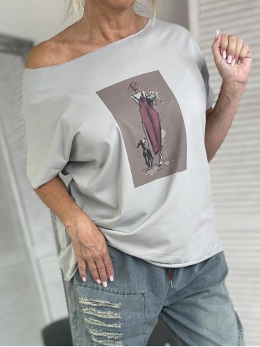 BLUZKA LASER MADAME KRÓTKI GREY
