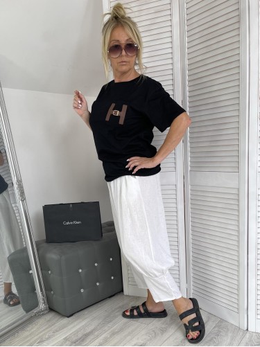 BLUZKA T-SHIRT HERME BLACK