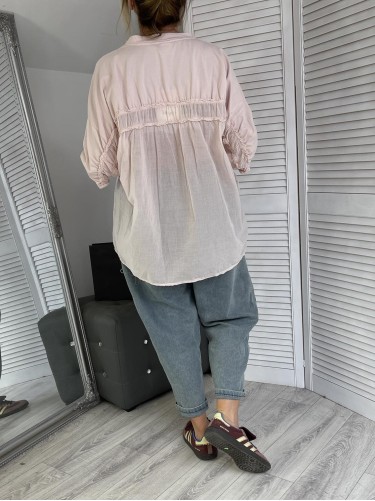 BLUZKA ITALY WIYA OVERSIZE PUDER