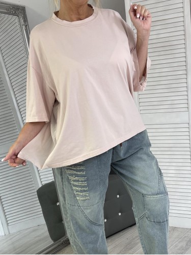 BLUZKA ITALY WIYA OVERSIZE PUDER