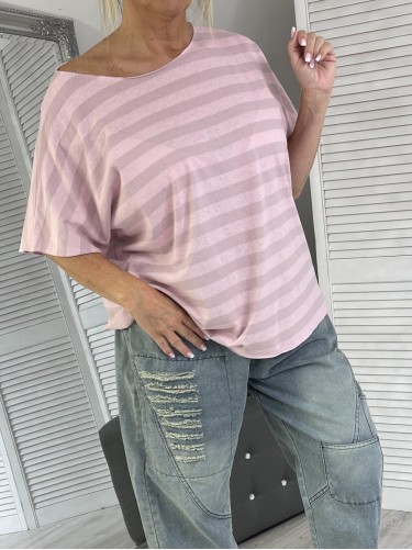 BLUZKA PASKI MUJE LASER PINK