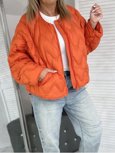 KURTKA PIKOWANA PUCHOWA ORANGE