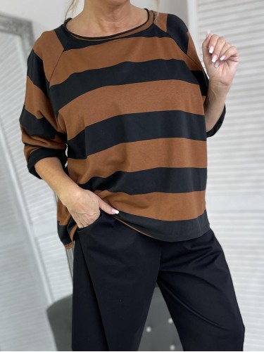 BLUZKA MUMU PASKI RUDY&BLACK