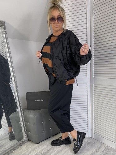 BLUZKA MUMU PASKI RUDY&BLACK