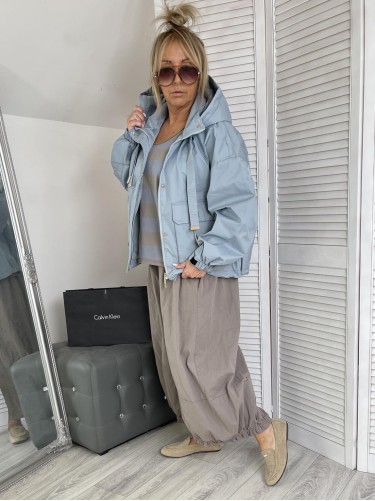 BLUZKA PASY BLUE & FANGO