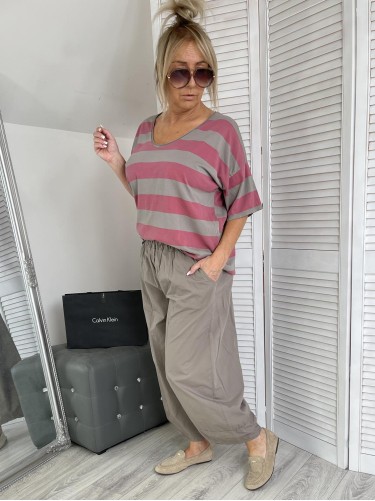 BLUZKA PASY MALINA & FANGO