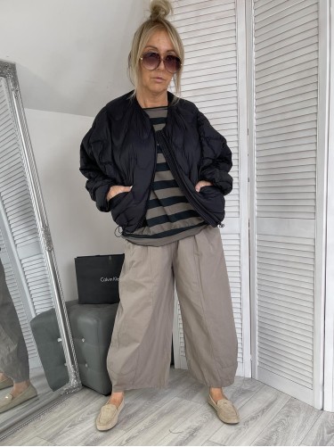 BLUZKA MUMU PASKI FANGO & BLACK