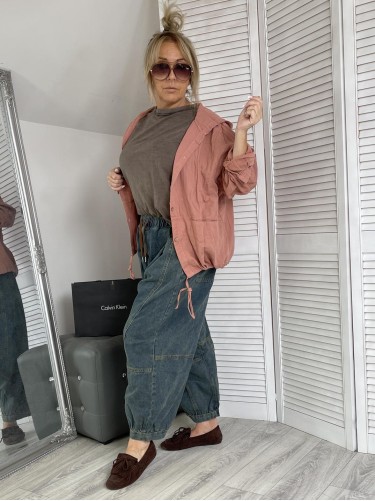 SPODNIE BALLON JEANS CIEMNY BLUE