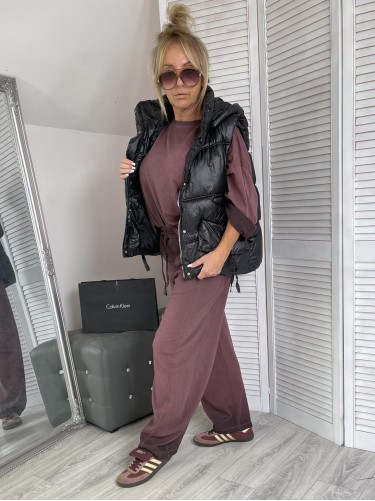 KOMPLET DRES MIHOS CIEMNA JAGODA
