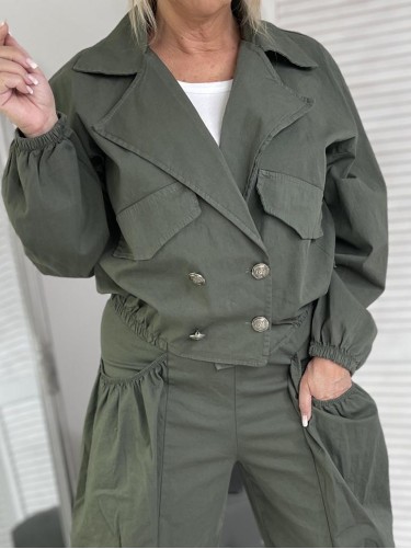 KURTKA ITALY TRENCZ KHAKI