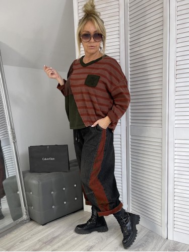 BLUZKA BOHO DEKATYZ MULTI CEGŁA