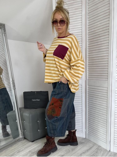 BLUZKA MUMU PASKI KIESZONKA YELLOW