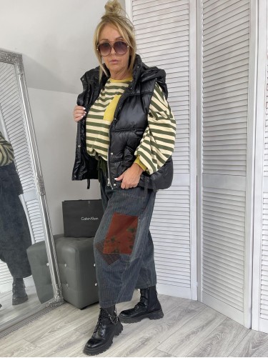 BLUZKA MUMU PASKI KIESZONKA KHAKI