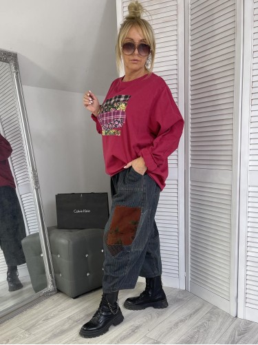 BLUZA ITALY PLANET WIŚNIA