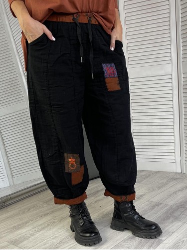 SPODNIE JUESE NASZYWKI BLACK