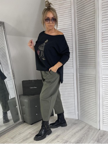 BLUZKA LASER LADY BLACK