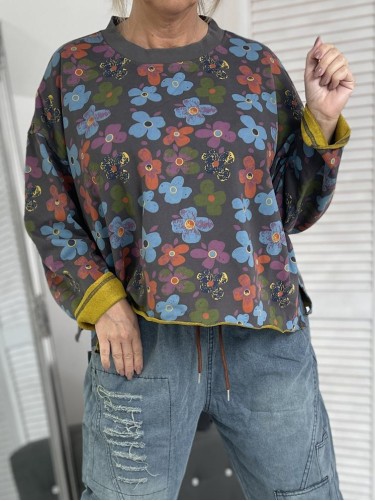 BLUZA JOY FLOVERS GRAFIT