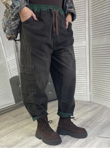 SPODNIE JEANS KIESZONKI GRAFIT