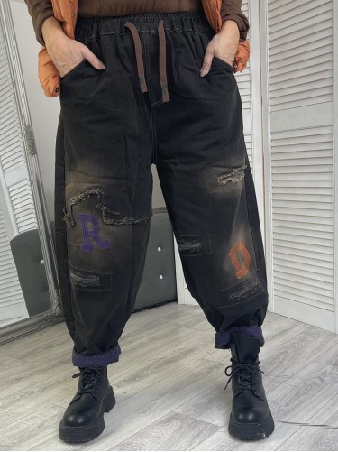 SPODNIE JEANS R D  BLACK