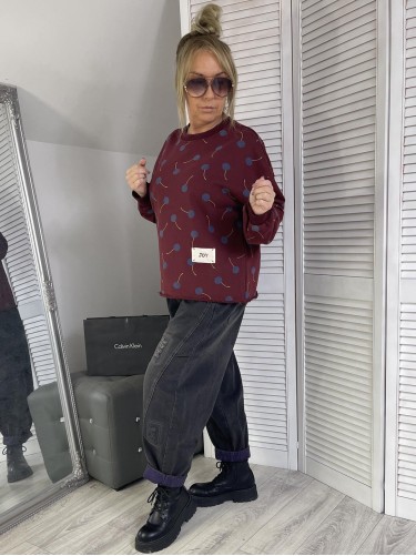 BLUZA JOY WISIENKA BORDO