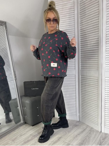 BLUZA JOY WISIENKA GRAFIT