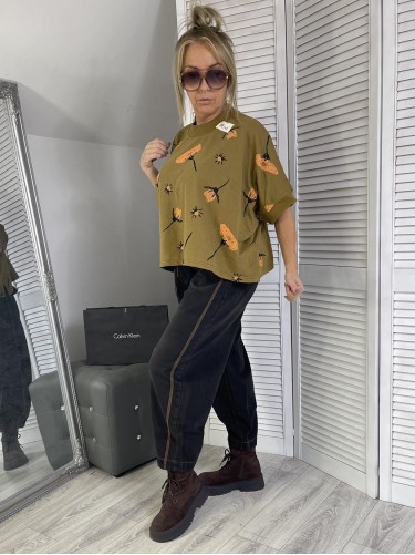 BLUZA JOY PUDEŁKO FLOVERS MUSZTARDA