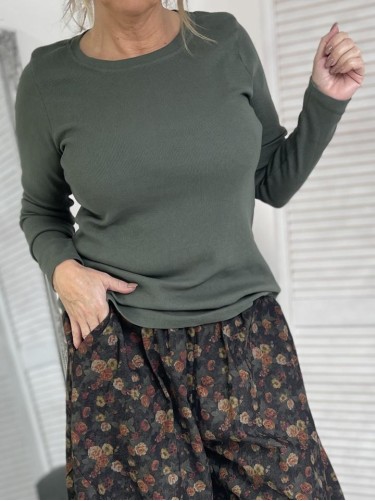 BLUZKA PRĄŻEK CLASSIC MICHELLE KHAKI