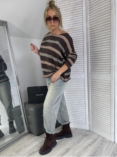 BLUZKA PASKI MUJE LASER BRONZE