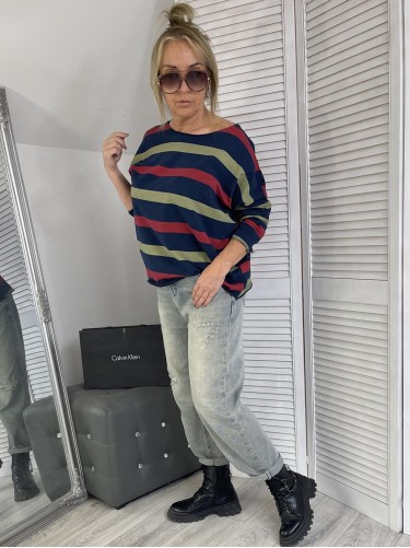 BLUZKA PASKI MUJE LASER GRANAT