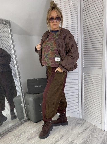 BLUZA JOY FLOVERS MOCCA