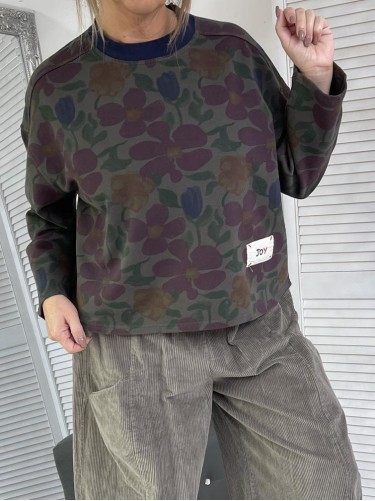 BLUZA JOY FLOVERS GRAFIT