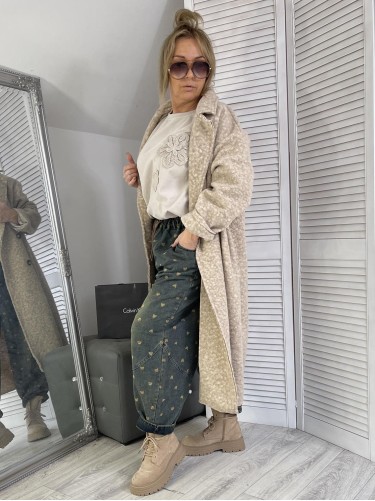 SPODNIE JEANS MIŚKI HERBATA